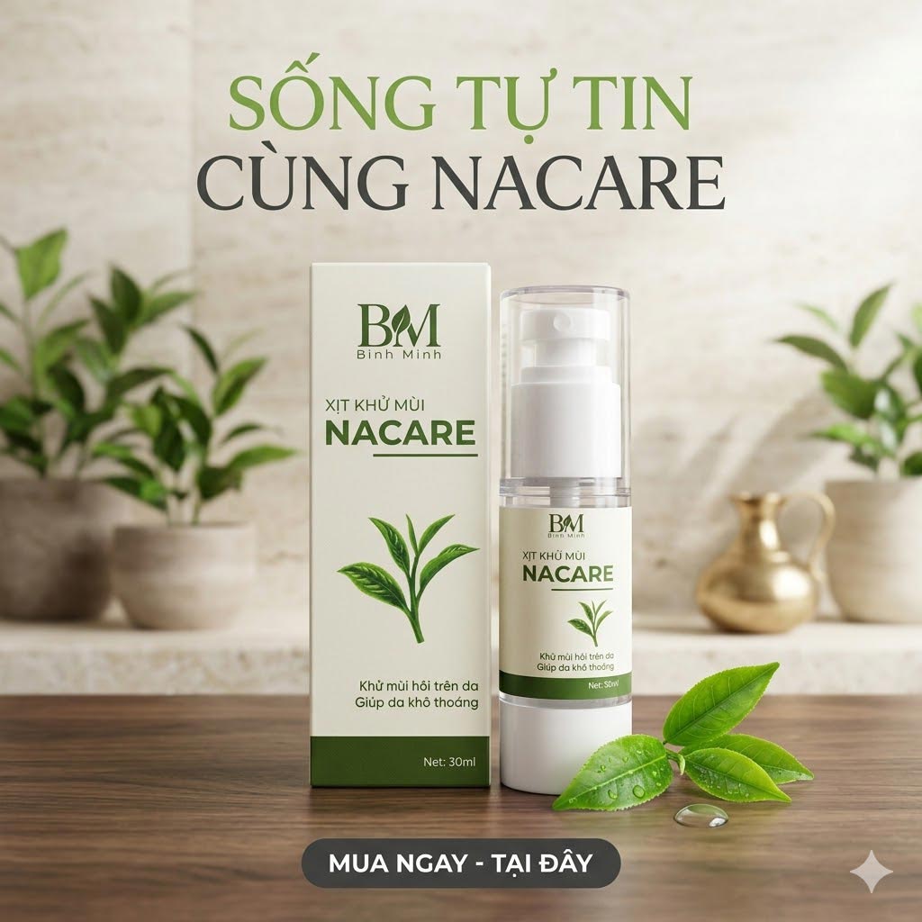 Xịt khử mùi Nacare Bình Minh
